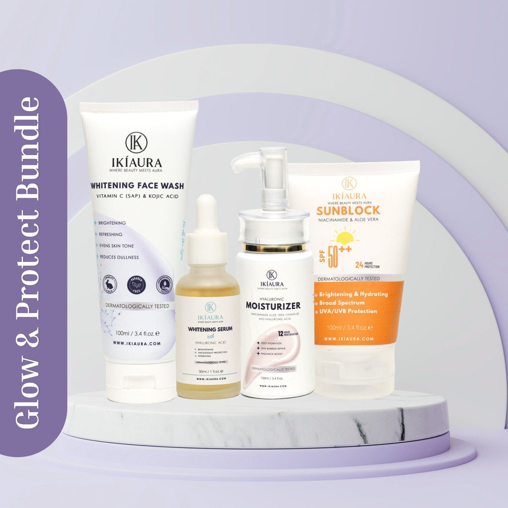 Ikiaura Glow & Protect 4 - Step - Brightening Bundle - IKIAURA