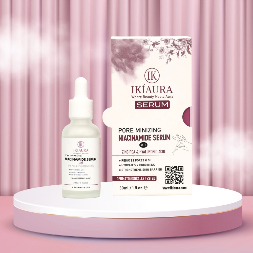 Ikiaura Pore Minimizing Niacinamide Serum – Oil Control, Hydration & Skin Barrier Repair | 30ml - IKIAURA