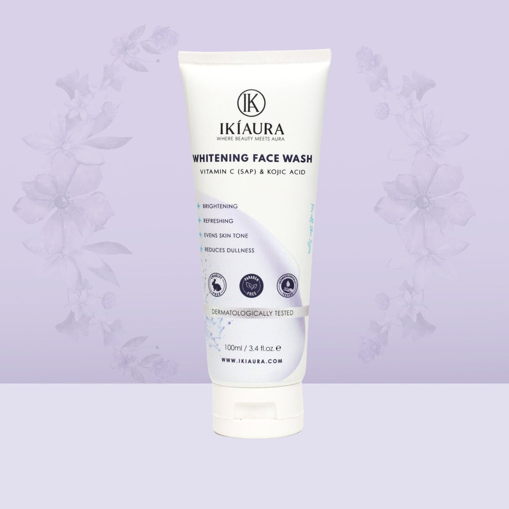 Ikiaura Whitening Face Wash – Vitamin C & Kojic Acid | Brightening & Even Skin Tone | 100ml - IKIAURA